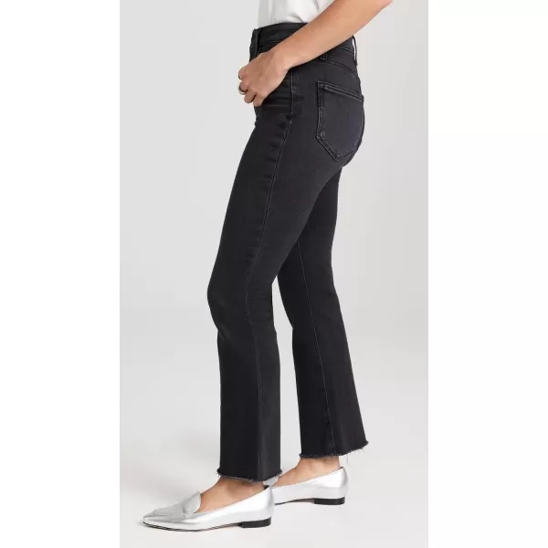 PAIGE Womens Claudine Petite Raw Hem JeansBlack Lotus