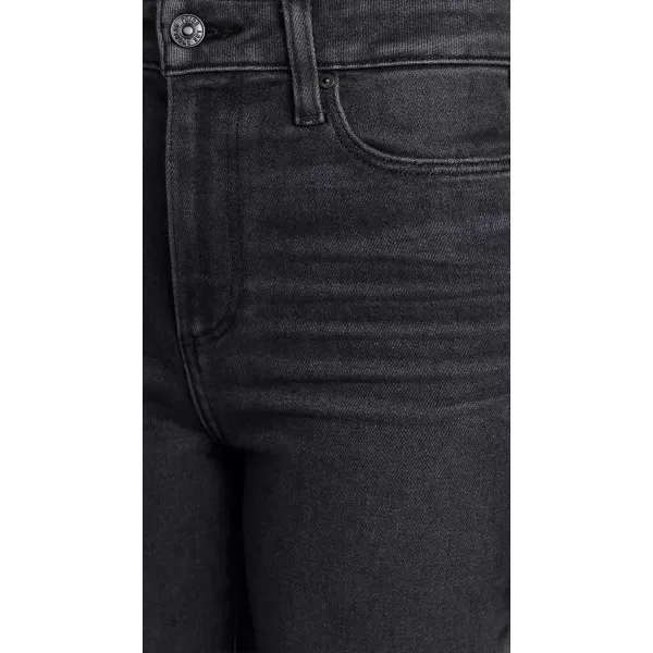 PAIGE Womens Claudine Petite Raw Hem JeansBlack Lotus