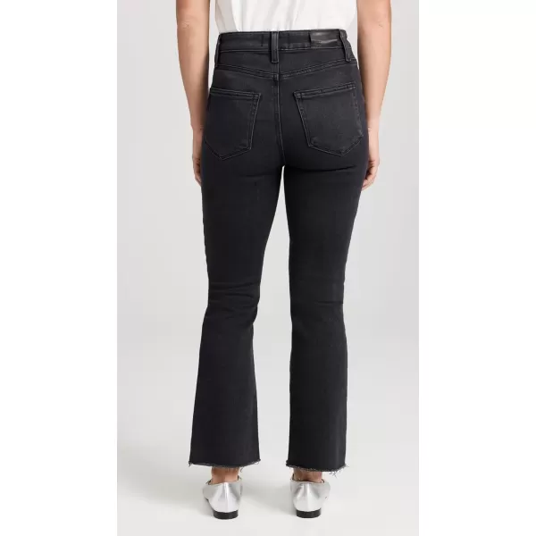 PAIGE Womens Claudine Petite Raw Hem JeansBlack Lotus