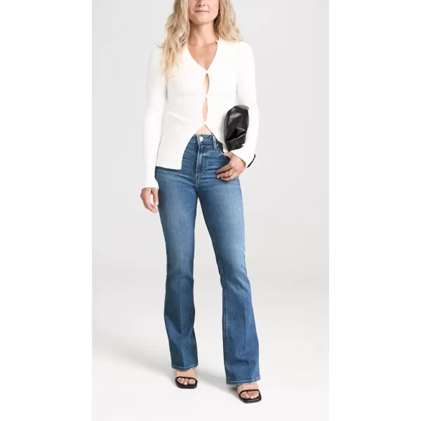 PAIGE Womens High Rise Laurel Canyon Petite JeansRock Show Distressed