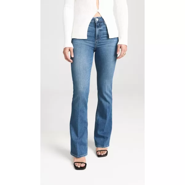 PAIGE Womens High Rise Laurel Canyon Petite JeansRock Show Distressed