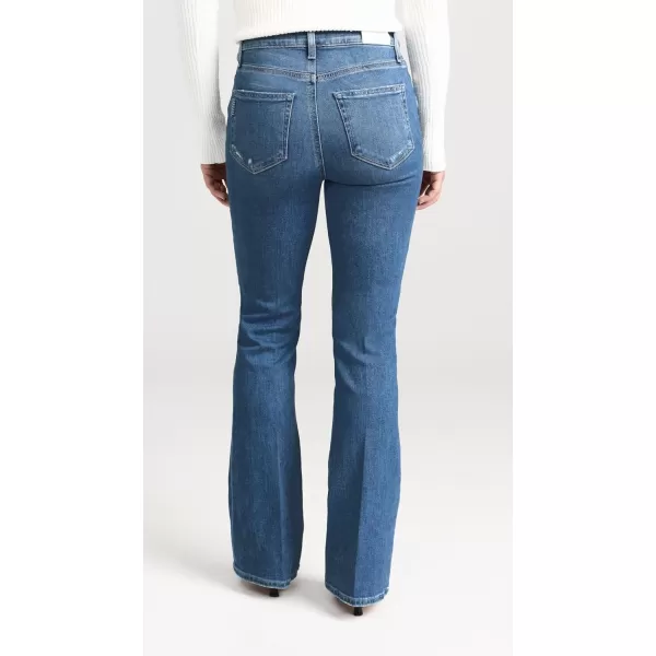 PAIGE Womens High Rise Laurel Canyon Petite JeansRock Show Distressed