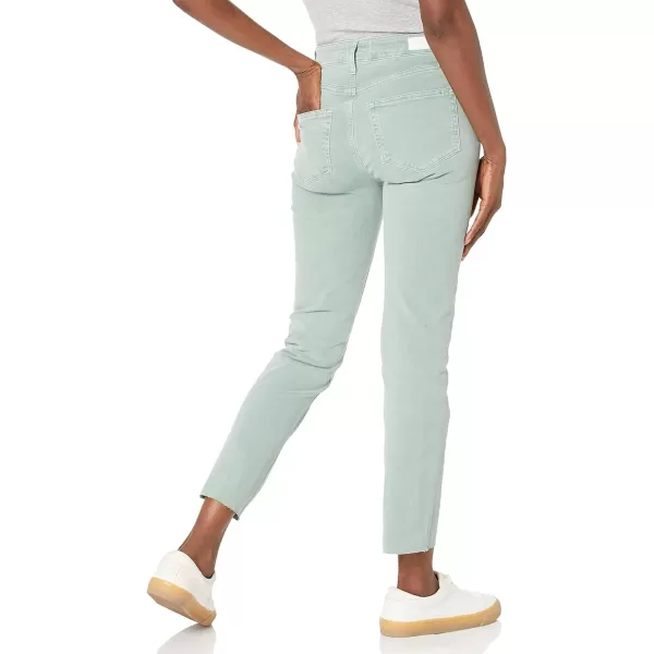 PAIGE Womens White Noise Grand Hem JeansVintage Light Mint