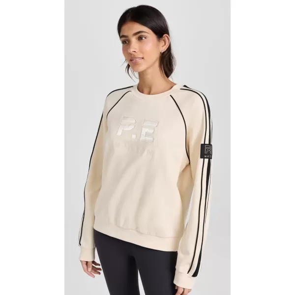 PE NATION Womens Crossman SweatshirtPearled Ivory