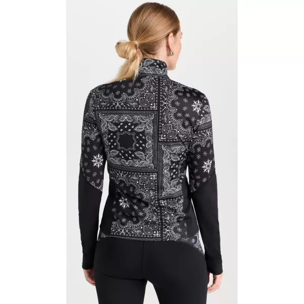 PE NATION Womens Niseko Snow Long Sleeve TopSnow Bandana Print Black