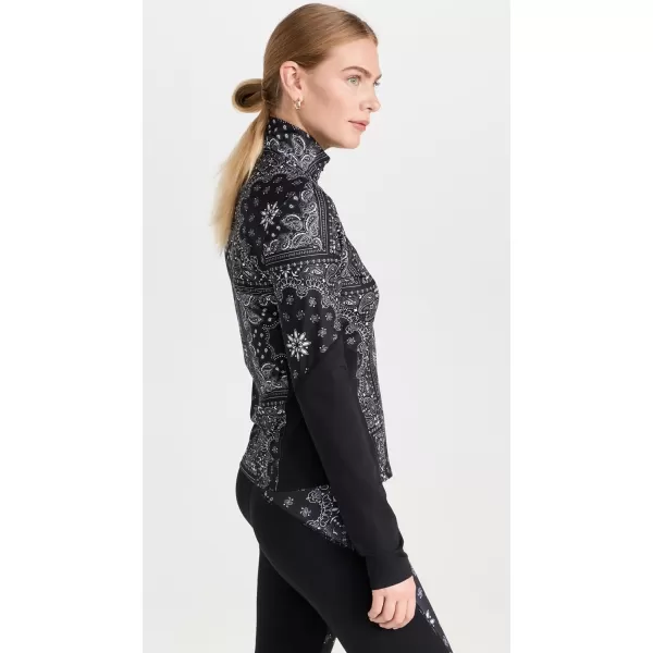 PE NATION Womens Niseko Snow Long Sleeve TopSnow Bandana Print Black