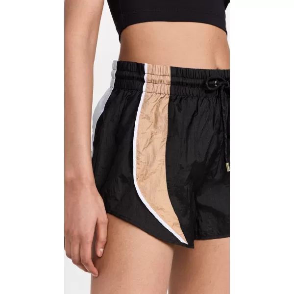 PE NATION Womens Running Track ShortsBlack