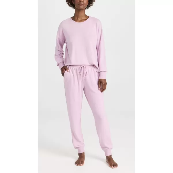 PJ Salvage Womens Loungewear Peachy in Color Banded PantLilac Mist