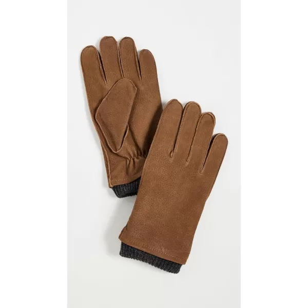 POLO RALPH LAUREN Mens Leather Gloves with Knit CuffTan