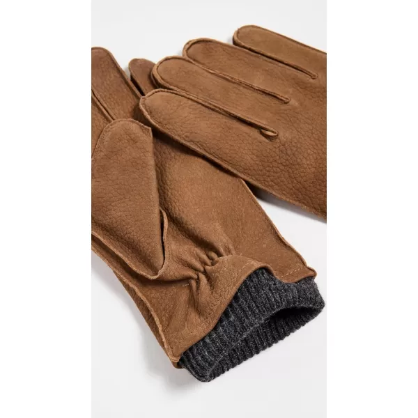 POLO RALPH LAUREN Mens Leather Gloves with Knit CuffTan