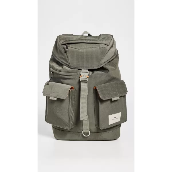 PS Paul Smith Mens Drawstring Backpack Olive Green One SizeOlive