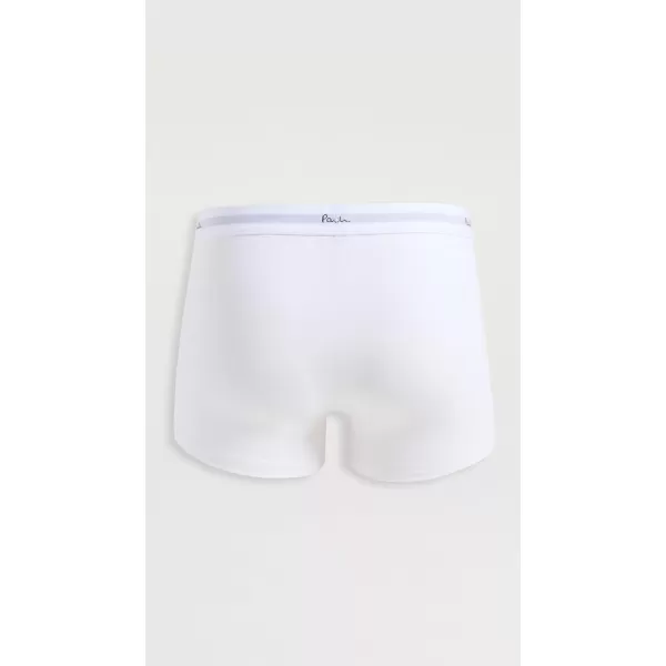 Paul Smith Mens 3 Pack Solid TrunksWhite