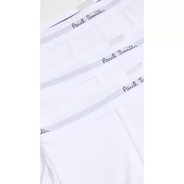 Paul Smith Mens 3 Pack Solid TrunksWhite