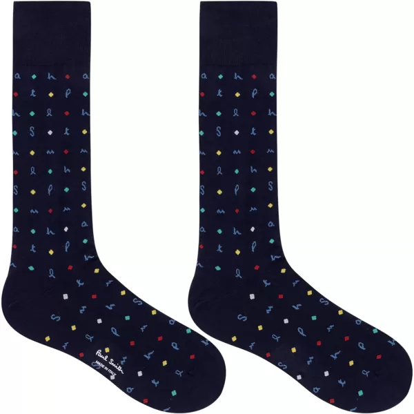 Paul Smith Mens Ernest Letters SocksNavy