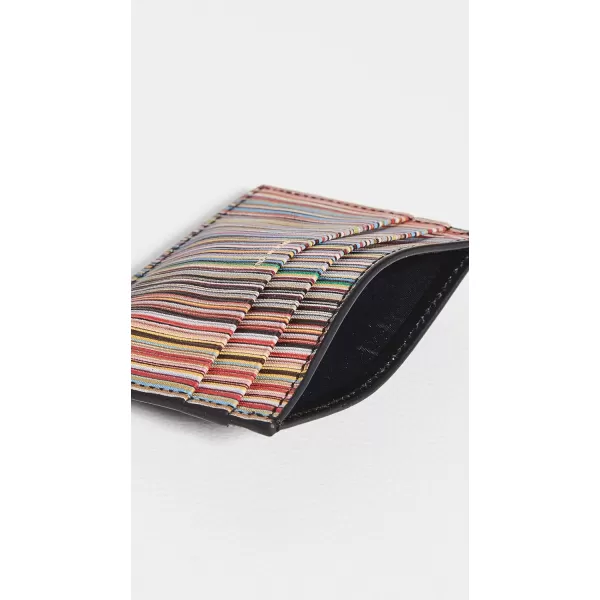 Paul Smith Mens Multi Stripe Card Case Blacks One SizeBlacks