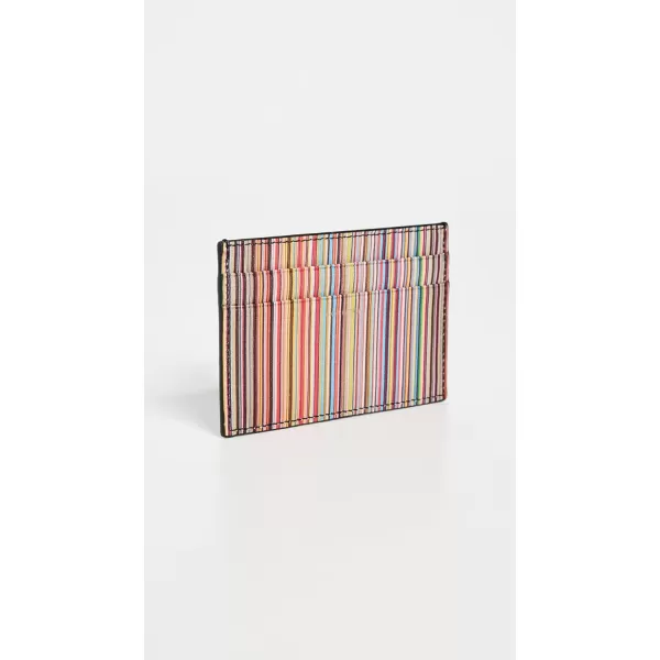 Paul Smith Mens Multi Stripe Card Case Blacks One SizeBlacks