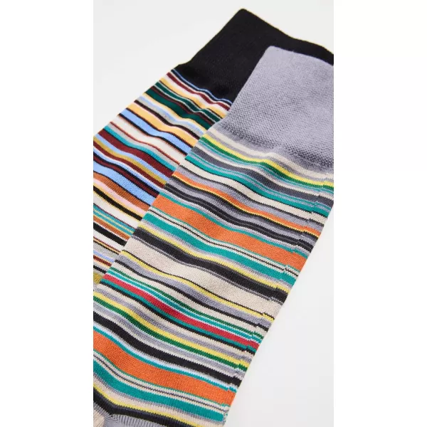 Paul Smith Mens Signature Stripes 2 Pack SocksMulti