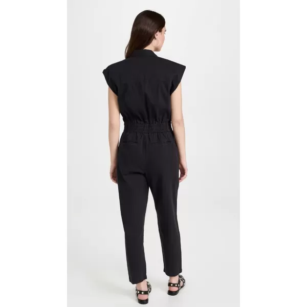 Pistola Denim Womens Rosie Shoulder Padded JumpsuitFade to Black