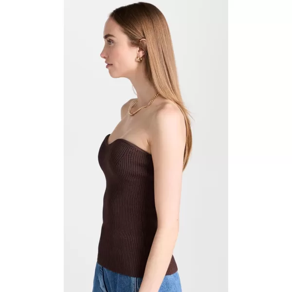 Pixie Market Womens Brown Cass Bustier Knit TopBrown