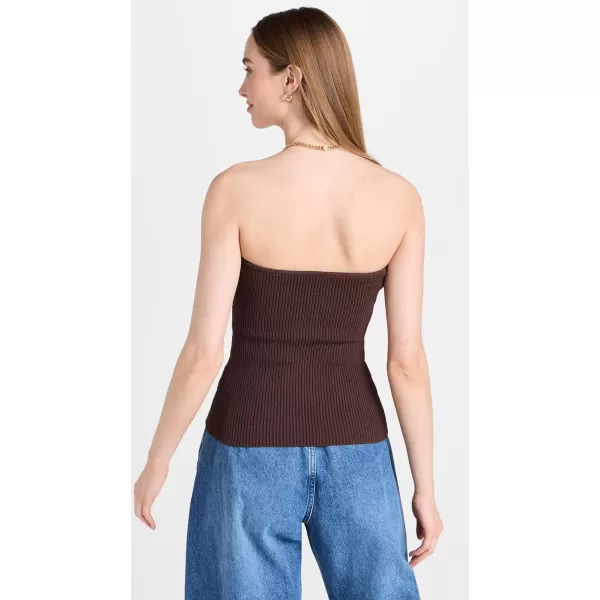 Pixie Market Womens Brown Cass Bustier Knit TopBrown