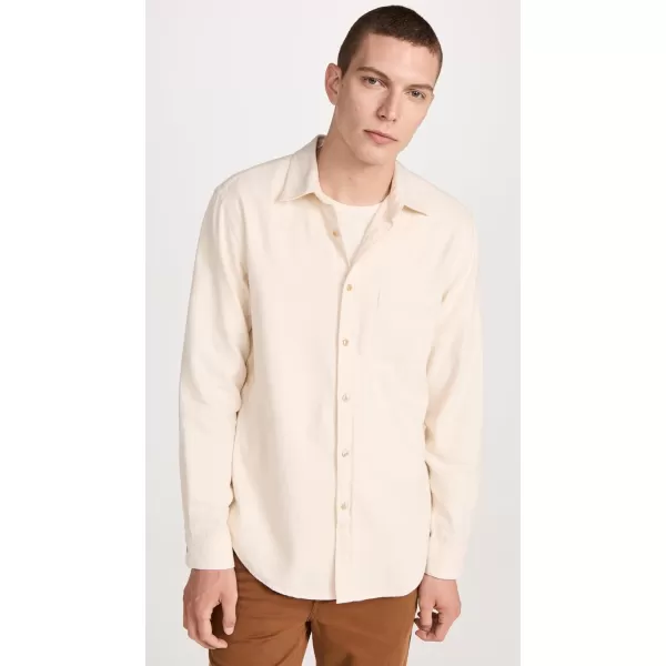 Portuguese Flannel Mens Teca Ecru Button Down ShirtEcru