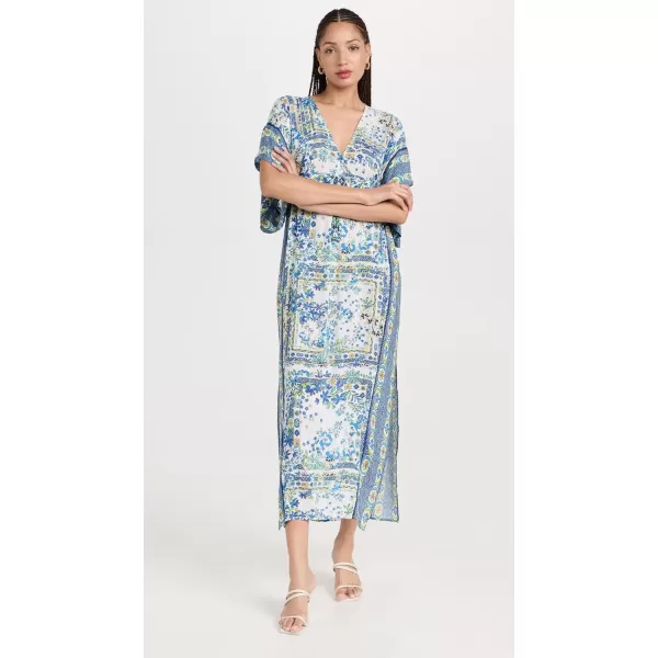 Poupette St Barth Womens Amaya V Long KaftanBlue Foulard