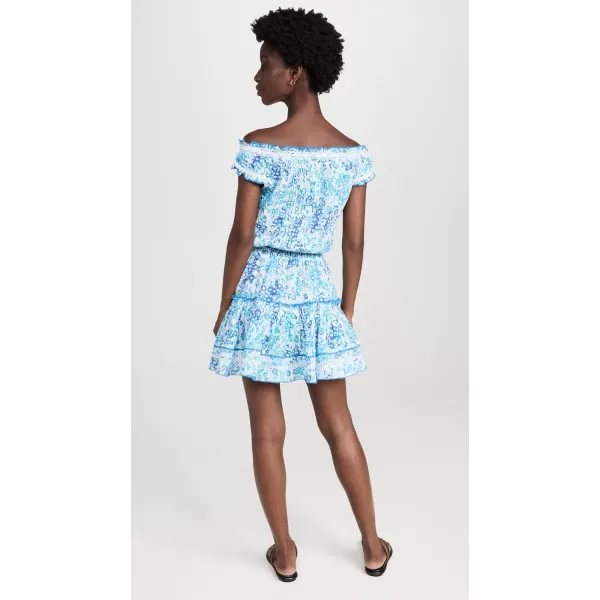 Poupette St Barth Womens Mini Dress Alba Ct PmBlue Aquarelle