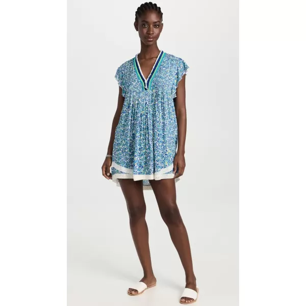 Poupette St Barth Womens Sasha V Mini DressBlue Net