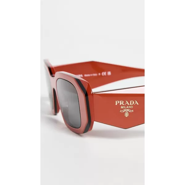 Prada Womens 0PR 17WS SunglassesOrangeBlackDark Grey