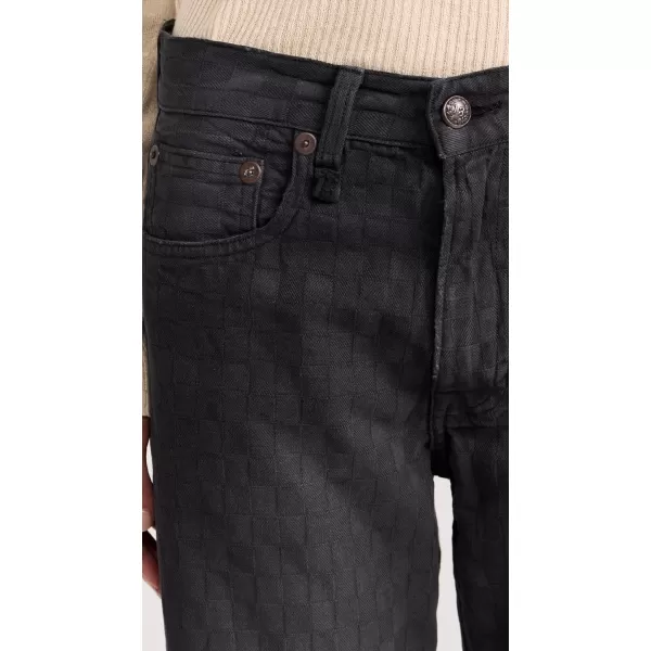 R13 Womens Boyfriend JeansShawdow Checkerboard