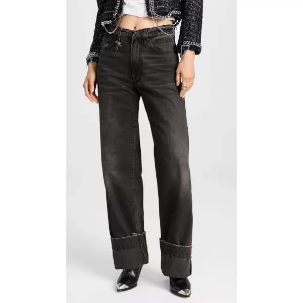 R13 Womens Nina Straight Leg JeansVintage Boyd Black