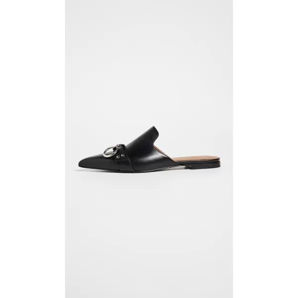 R13 Womens Pointed Toe Slides with RingBlack