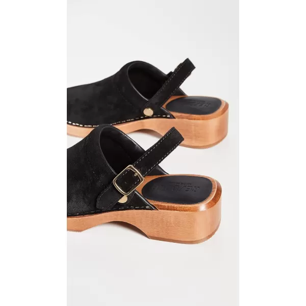 REDONE Womens 70s Classic ClogsBlack Suede