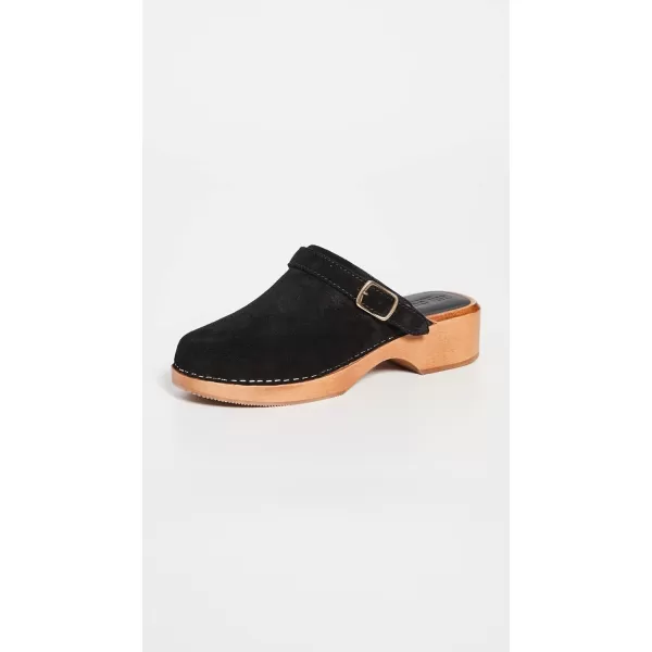 REDONE Womens 70s Classic ClogsBlack Suede