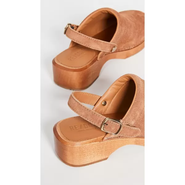 REDONE Womens 70s Classic ClogsCuoio Suede