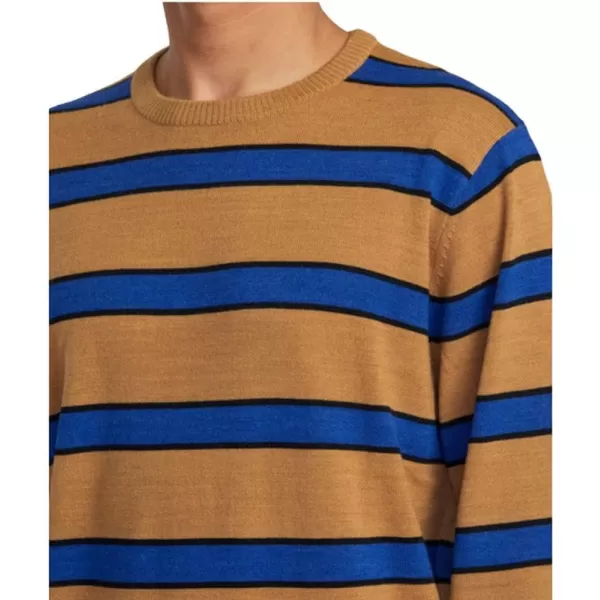 RVCA Mens Crewneck SweaterAlex StripeButterscotch