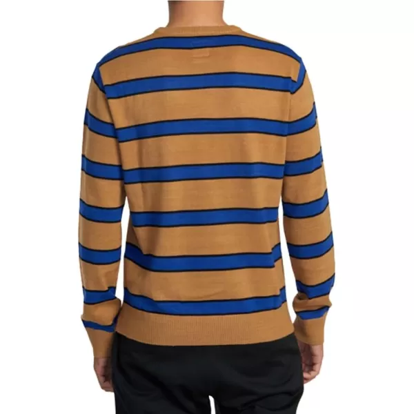 RVCA Mens Crewneck SweaterAlex StripeButterscotch