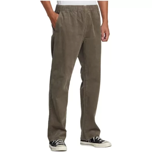 RVCA Mens Daggers Cord PantAmericana ElasticMushroom