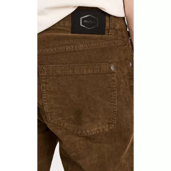 RVCA Mens Daggers Cord PantDaggers PigmentBombay Brown