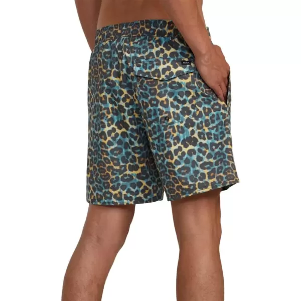 RVCA Mens Manic Elastic ShortCheetah Barnes Elastic