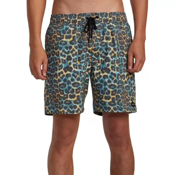 RVCA Mens Manic Elastic ShortCheetah Barnes Elastic