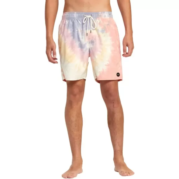 RVCA Mens Manic Elastic ShortRainbow Tie Dye