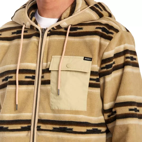 RVCA Mens Sherpa Fleece JacketHawthorneBurlap