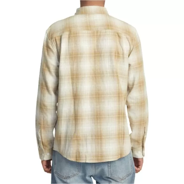 RVCA Mens Thatll Work Flannel Long Sleeve Woven ShirtDayshift FlannelKhaki