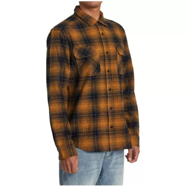 RVCA Mens Thatll Work Flannel Long Sleeve Woven ShirtDayshift FlannelNavy