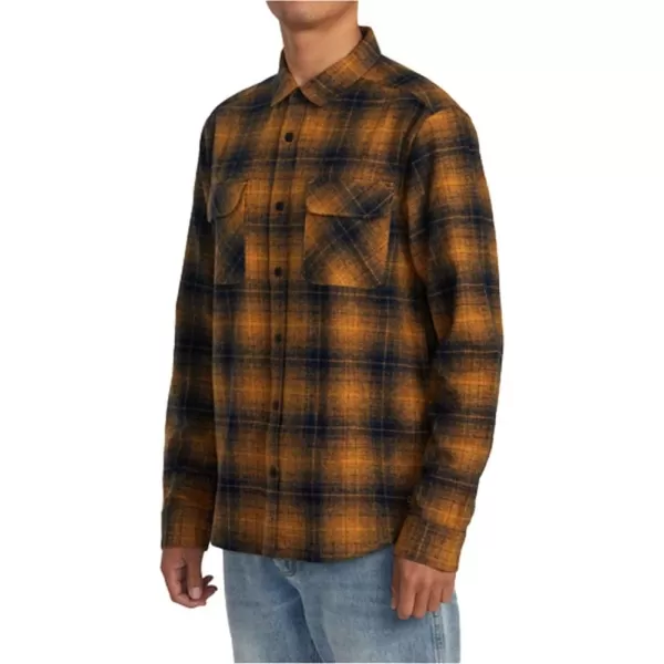 RVCA Mens Thatll Work Flannel Long Sleeve Woven ShirtDayshift FlannelNavy