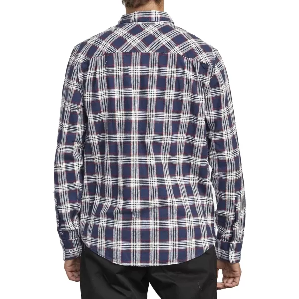 RVCA Mens Thatll Work Flannel Long Sleeve Woven ShirtMoody Blue