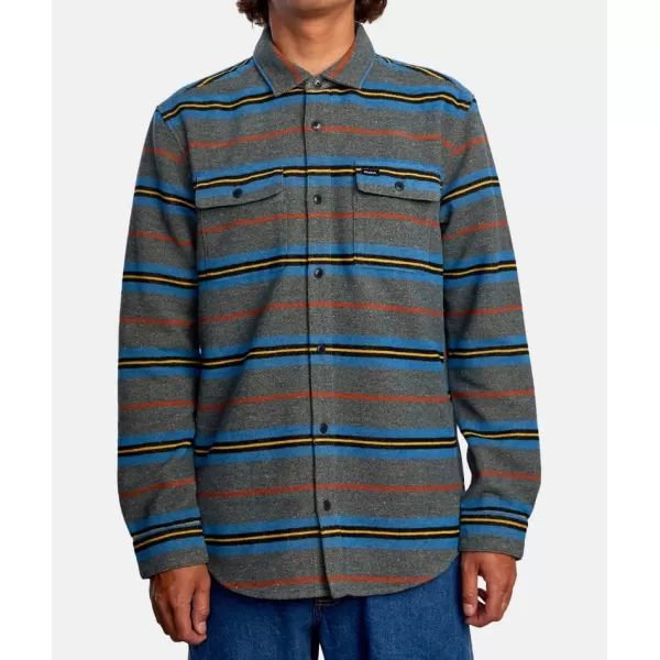 RVCA Mens Thatll Work Flannel Long Sleeve Woven ShirtRvca BlanketMulti