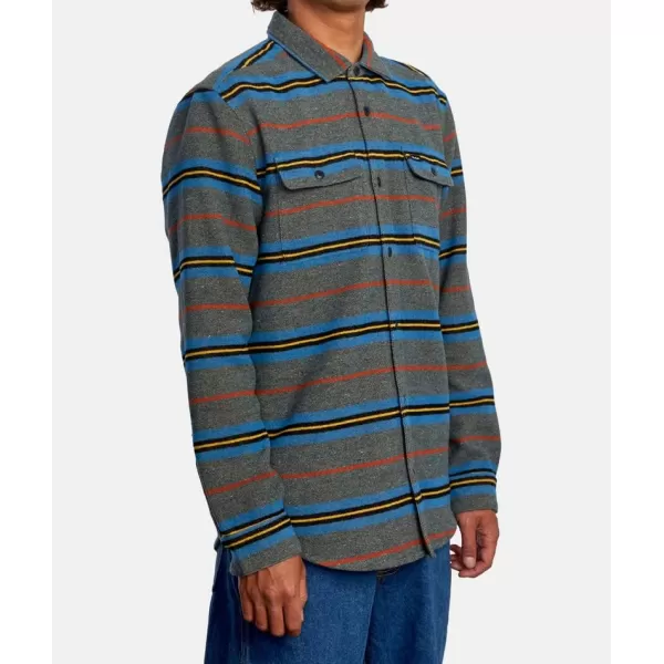 RVCA Mens Thatll Work Flannel Long Sleeve Woven ShirtRvca BlanketMulti