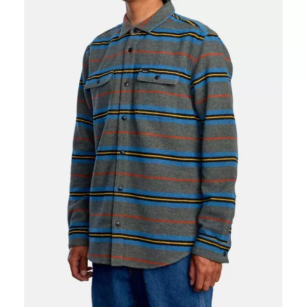 RVCA Mens Thatll Work Flannel Long Sleeve Woven ShirtRvca BlanketMulti